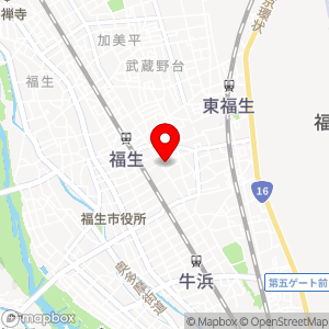 ローソンストア100 福生本町店の地図