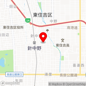 スペースゼロ みんなの針中野パーキングの地図