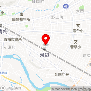 河辺温泉 梅の湯の地図
